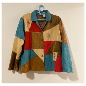 Super coil vintage patchwork jacket